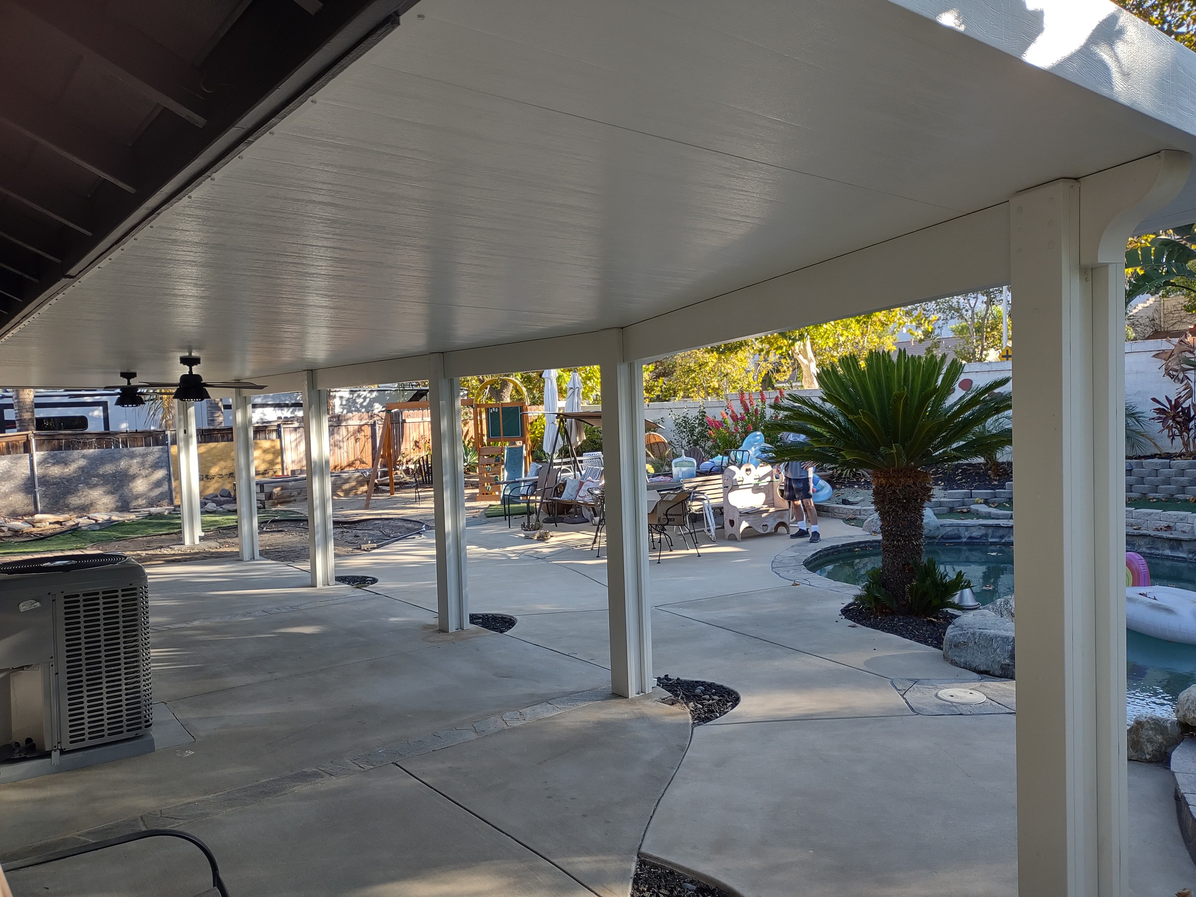 Custom aluminum patio cover installation